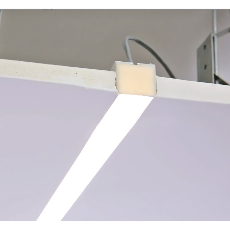 LED-профиль врезной KOZEL, не анодированный алюминий, длина 2 метра, рассеиватель отдельно