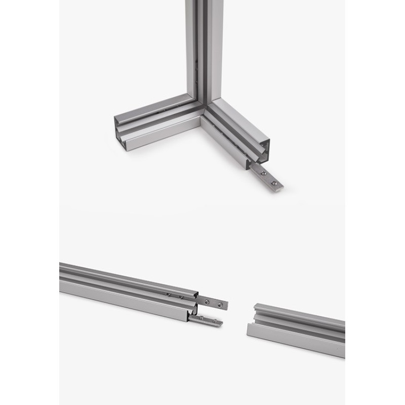 LED-профіль кутовий KUBIK-45, анодований алюміній, довжина 2 метри, розсіювач окремо. Klus