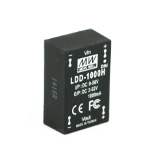 LDD-1000HW - Драйвер светодиода влагозащитный, 9-56VDC>2-52VDC, 56Вт, 1000 mа, IP67, 32х20х12мм