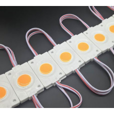 # 097/2 МТК-СОВ-Round-1Led-WW-2,4W - LED модуль COB 46x30x5 с линзой 16*16, 12V, 2.4W, IP65