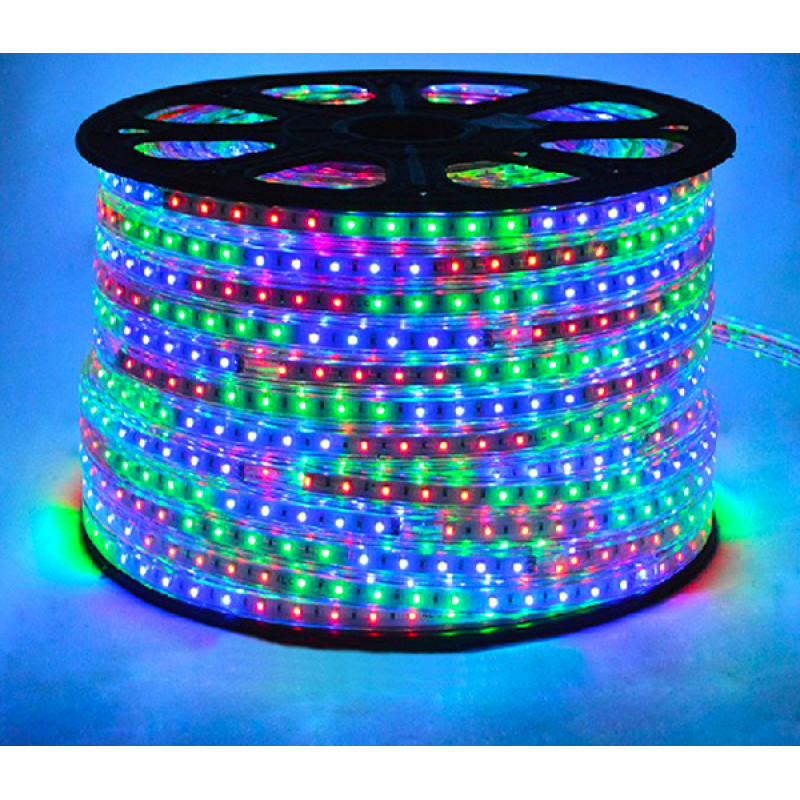 # 12-Multi-Color 6 цветов 48RGBWYP2835-220V-6W/m IP65 6mm №1 - Светодиодная лента 200В, SMD2835