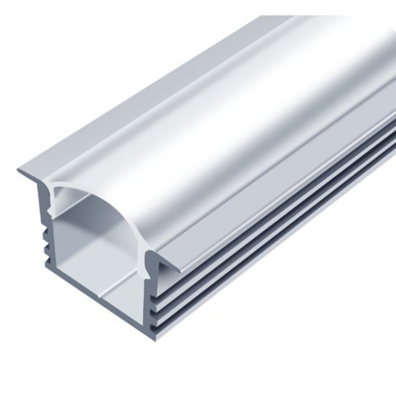 ЛПВ-12 - LED-профіль для стрічок П-подібний з фланцем, вн.ширина 12,3 мм, розміри 12*16(22)*2000 мм