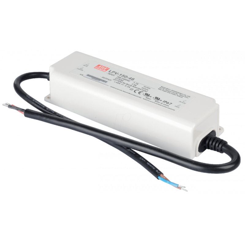 LPV-150-48 - Блок живлення 48 Вольт, 151,2 W, 3,2 A, 191*63*37,5, IP67, вага 0,74 кг, корпус - пластик