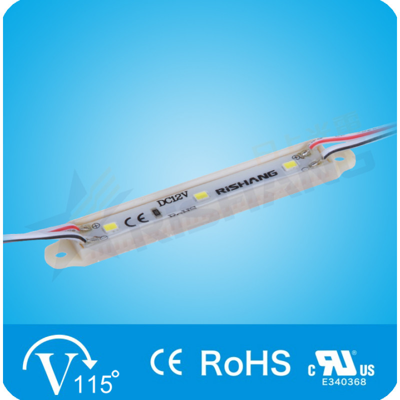 M113TA - Светодиодный модуль (3 диода SMD 2835) 79.6x11.6x4.7 мм, 12 В, 0.33 Вт, IP65