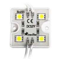 M124AA-CW - Світлодіодний модуль (4 діоди SMD 5050) 36x36x6 мм, 12 В, 0.96 Вт, IP65