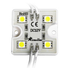 M124AA-Y - Светодиодный модуль (4 диода SMD 5050) 36x36x6 мм, 12 В, 0.96 Вт, IP65, цвет - жёлтый