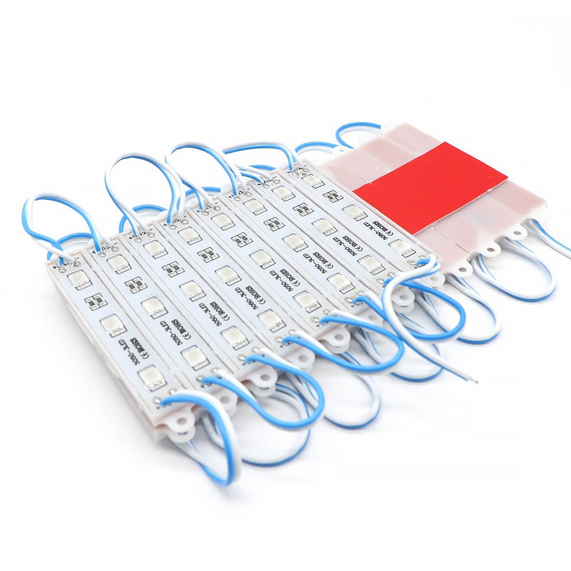 # 101/1 МТК-5050-3Led-B-0,72W-12V - LED модуль SMD5050 90*14*5, 12V, 0.72W, IP65, цвет - синий