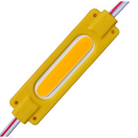 # 095/6 МТК-COB-1Led-Y-2W - LED модуль COB 70x19x5 з лінзою 35*8, 12V, 2W, IP65, колір - жовтий