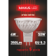 Maxus MR16-4W-220V (warm white) 1-LED-328 - Лампа світлодіодна 1-LED-328, цоколь MR16, 4 В