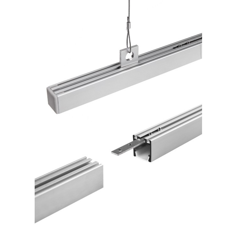 LED-профіль накладний PDS-ZM, анодований алюміній, довжина 2 метри, розсіювач окремо. Klus