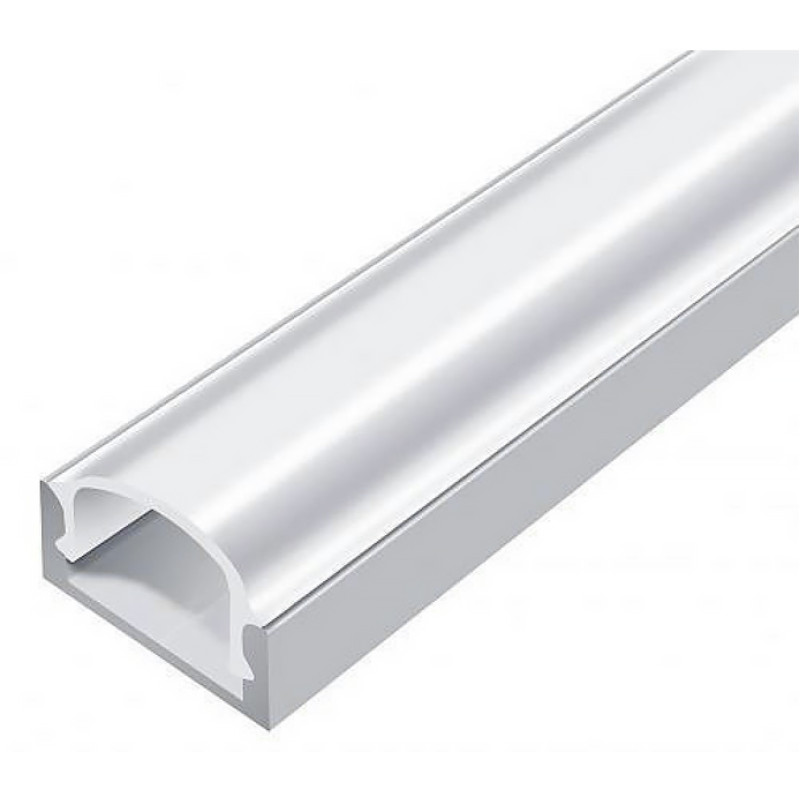 ПФ-18 New Профіль накладний НЕ АНОД. 1М (+ матовий розсіювач)