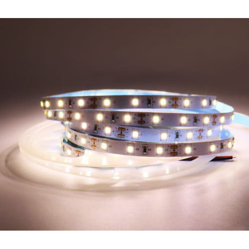KS12283560ww8mm - Светодиодная лента 60 led/m SMD2835,12V,4.8W,IP20,8мм, цвет белый теплый