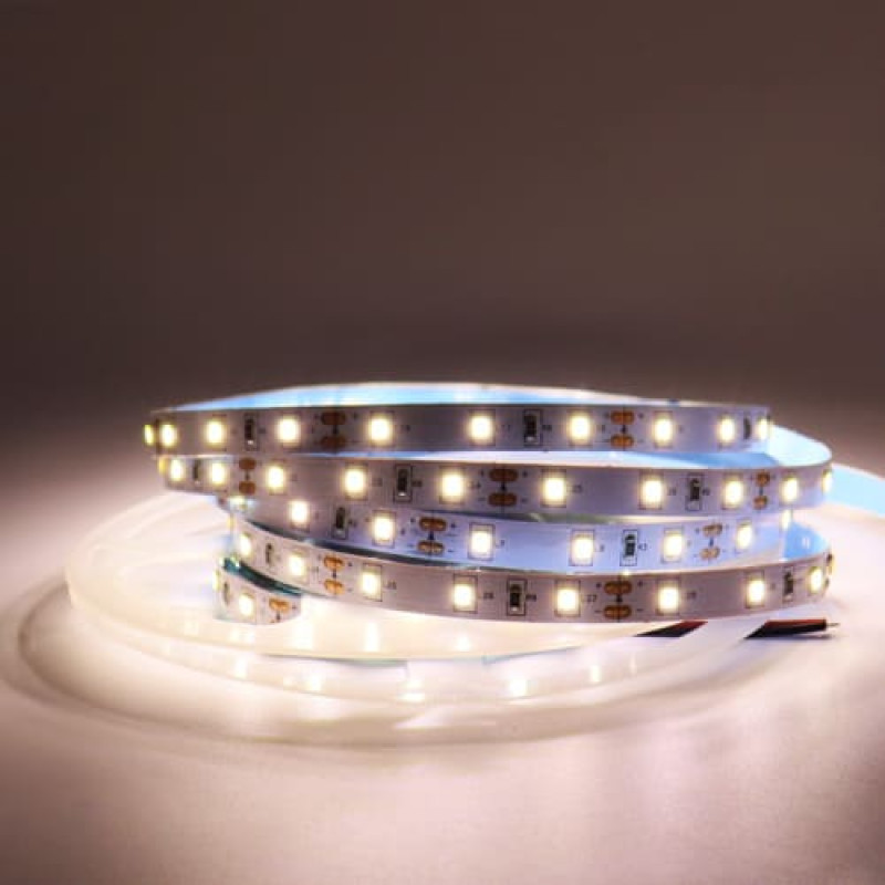 KS12283560ww8mm - Светодиодная лента 60 led/m SMD2835,12V,4.8W,IP20,8мм, цвет белый теплый