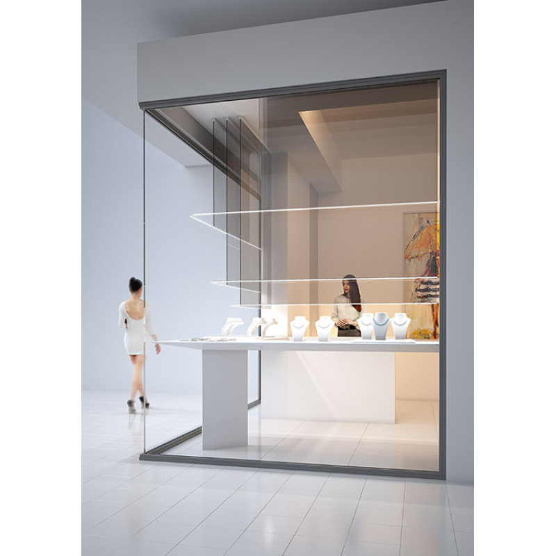 LED-профіль накладний PIKO, анодований алюміній, довжина 2 метри, розсіювач окремо. Klus