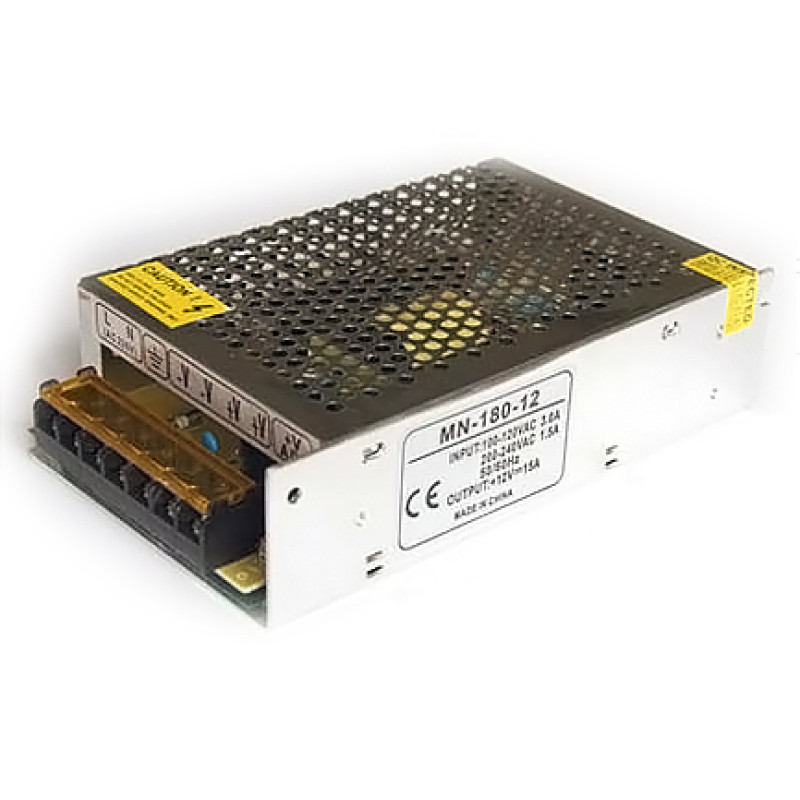 PSС12VDC-15A-180W - Блок питания Compact 90-264 VАС > 12VDC-15A, 180Вт, 163*98*42, вес 0.85кг