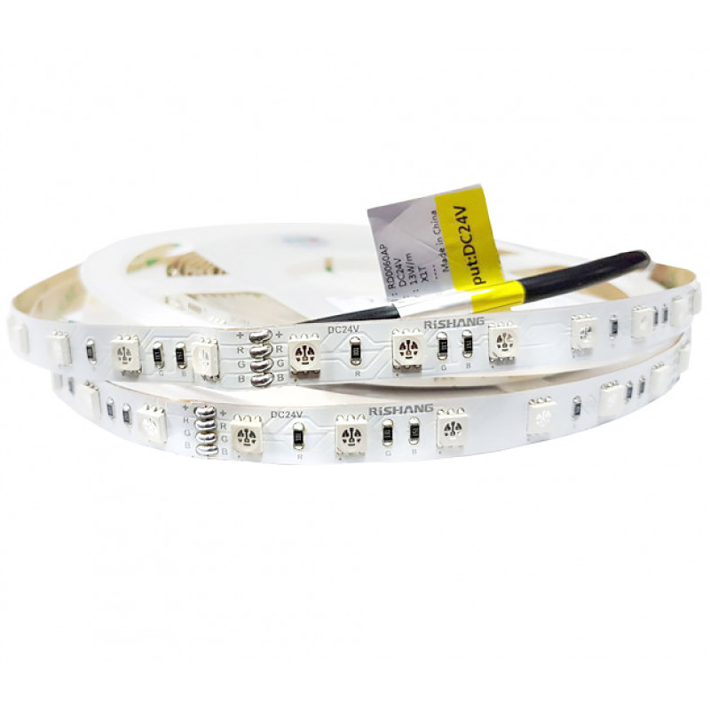 RD0060AP - Світлодіодна стрічка, 60х SMD 5050, 24VDC, 13.2 Вт/м, 10*5000, колір-повнокольоровий