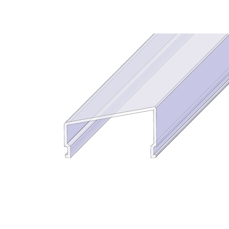 Розсіювач матовий РСТ "трапеція" для П-подібних LED профілів серії ЛЗ, розміри 18(12)*32,4*2000 мм