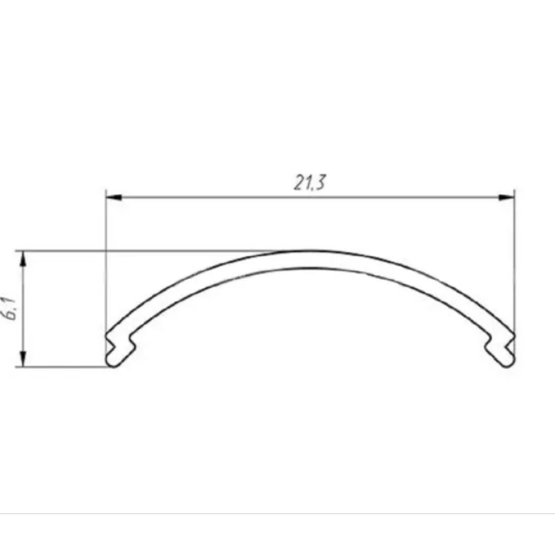 ЛРУ матовая - Рассеиватель матовый для LED профиля ЛПУ17н, Rishang (КНР)
