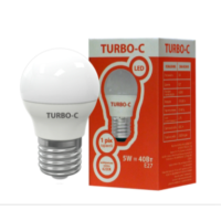 Лампа LED G45 5Вт Е27 4200K TURBO-C