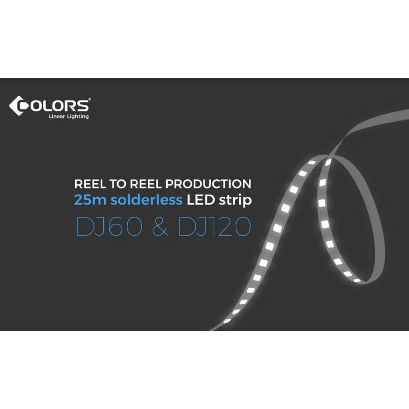 DJ120-24V-8mm-WW - LED стрічка SMD2835, 120 д/м, 9.6W, 920 lm, 3000K, 24V, IP20, Colors (КНР)