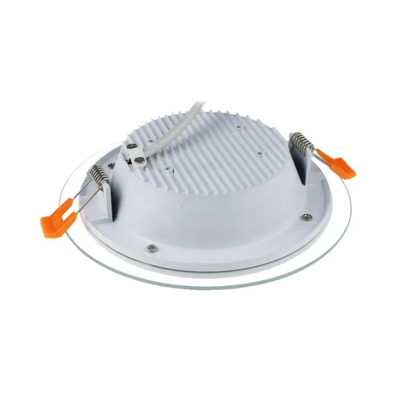 455/1 - Светильник светодиодный круглый врезной потолочный Glass Rim, белый, 4000K, 480 lm