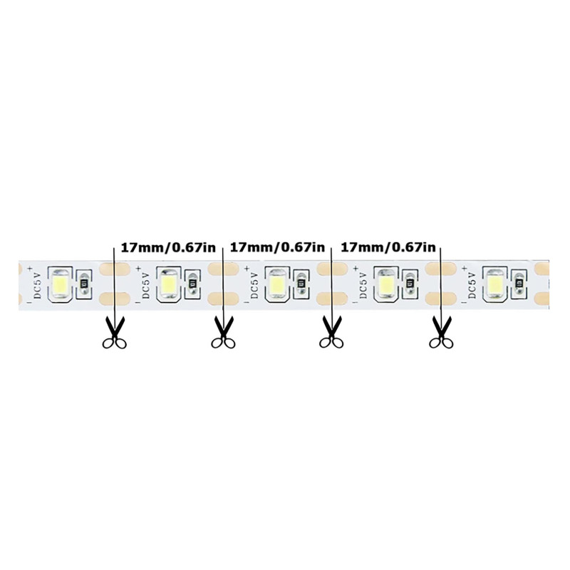 KS5283560cwusb8mm - Светодиодная лента 60 led/m SMD2835,5V,3.5W,IP20,8мм, с USB штекром