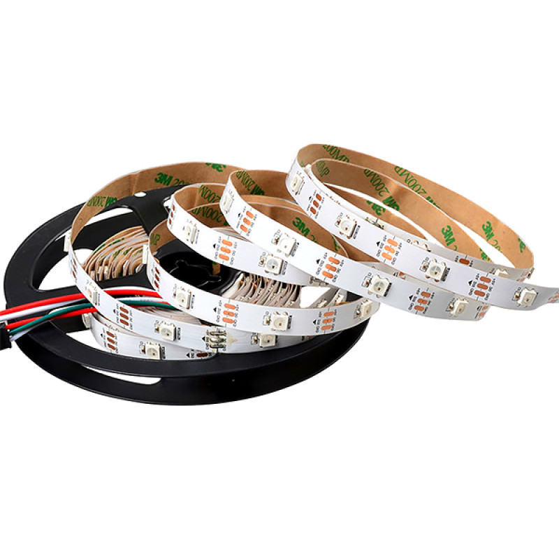 AVT-02-150RGB-WS2812-5V - Программируемая светодиодная лента SMD5050, цвет - RGB, 30 д/м
