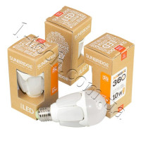 SUNBRIDGE 3D E27-10WW - Світлодіодна лампа 3D, цоколь E27, 10 Вт, колір - білий-теплий, Sunbridge