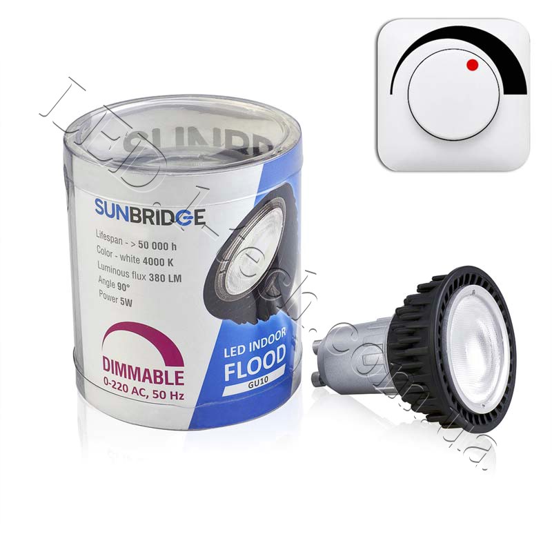 SUNBRIDGE GU10-5W-HSD Dimmable (warm white) - Лампа светодиодная HSD диммируемая, цоколь GU10