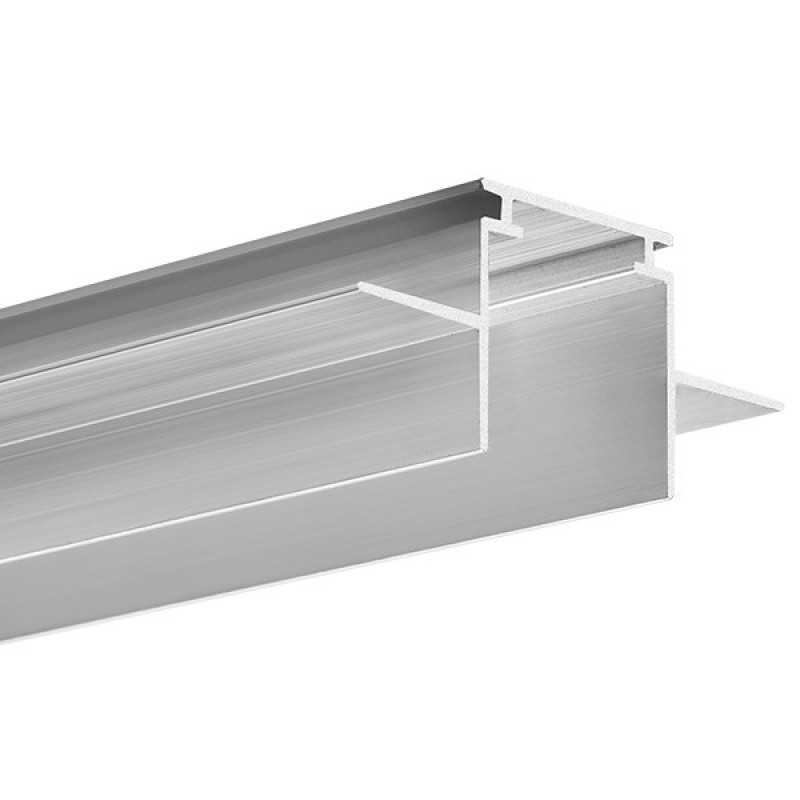 LED-профиль врезной TEKNIK, не анодированный алюминий, длина 2 метра, рассеиватель отдельно