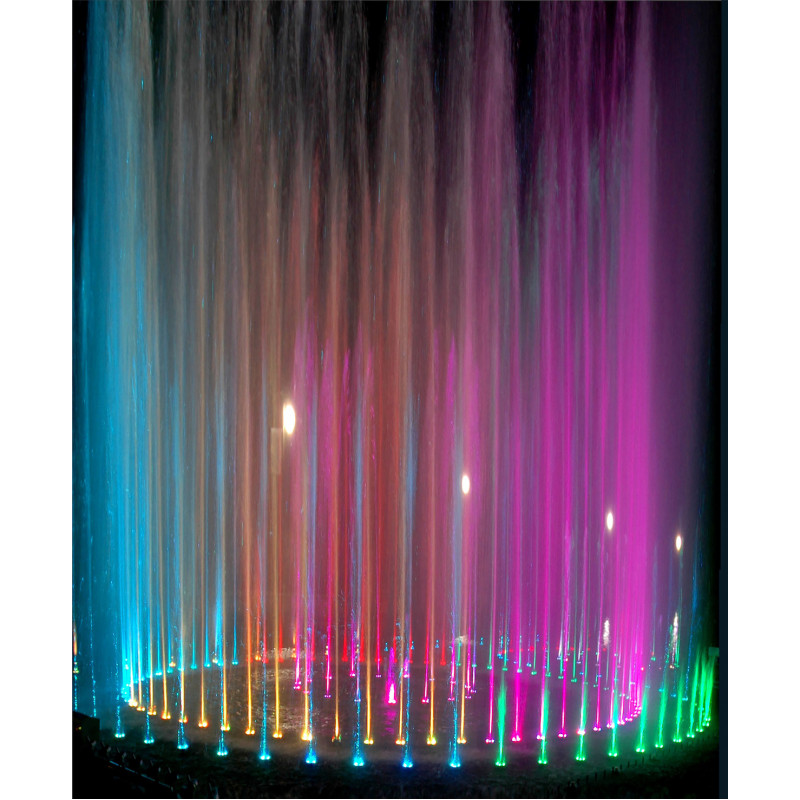 ZR-4J0906 - LED світильник RGB для фонтану, 9x3W, 24VDC, потужність 25W, діаметр 160мм