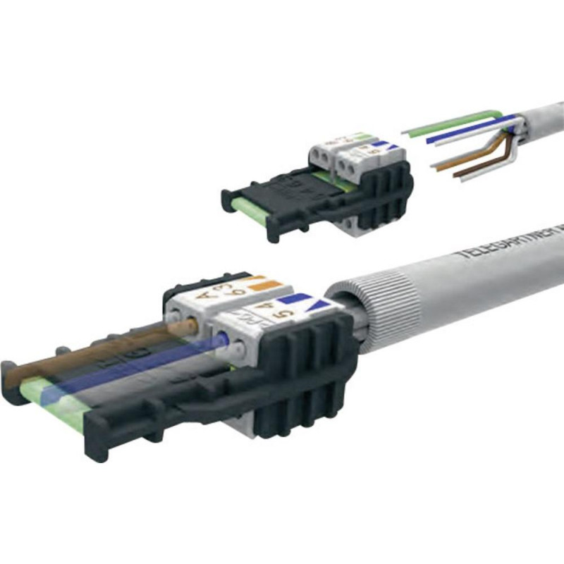 J00026A2110 - Роз'єм RJ45 кабельний, монтаж без інструментів, підвищеної міцності, серії MFP8