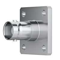 J01001A0107 - Разъём BNC, панельный, гнездо, 50 Ом, крепление: фланец, пайка