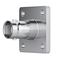 J01001A0107 - Разъём BNC, панельный, гнездо, 50 Ом, крепление: фланец, пайка