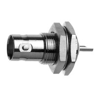 J01001A1225 - Роз'єм BNC панельний, гніздо, паяння, 50 Ом, посадка Z04