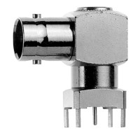 J01001A1948 - Роз'єм BNC для вертикальної установки на друковану плату, кутовий, гніздо