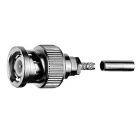 J01002B0037 - Роз'єм BNC кабельний, штекер, обжим, з доп.фіксацією ц.провідника, 75 Ом