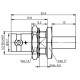 J01003A1361 - Разъём BNC кабельный/панельный, гнездо, обжим, 75 Ом, G16 (0.6/3.7D), посадка Z04