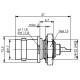 J01003A1220 - Разъём BNC панельный, компактный, гнездо, пайка, 75 Ом, посадка  Z03