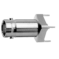 J01003A1947 - Роз'єм BNC гніздо, для друкованих плат, вертикальний, подовжений, паяння, 75 Ом