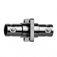 J01005A1232 - Адаптер BNC прохідний, панельний, гніздо-гніздо, квадратний фланець 4отв. М2.5