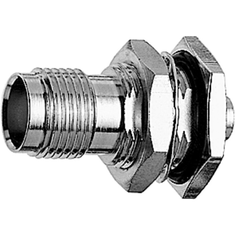 J01011A0008 - Разъём TNC, монтажный, гнездо, 50 Ом, уплотнение к панели, пайка, G10