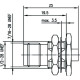 J01011A0008 - Разъём TNC, монтажный, гнездо, 50 Ом, уплотнение к панели, пайка, G10