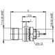 J01011A0013 - Разъём TNC панельный, гнездо, пайка, резьба-гайка, изолированный фланец, 50 Ом
