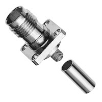 J01011A0045 - Роз'єм TNC панельний, гніздо, обтиск, квадратний фланець, кріплення 4 отвори