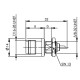 J01011A2614 - Разъем TNC панельный, гнездо, пайка, резьба-гайка, 50 Ом, посадка Z02