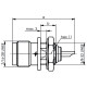 J01011H2615 - Разъём TNC панельный, гнездо, пайка, панельный, компактный, резьба-гайка, 50 Ом