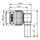 J01012A0004 - Разъём TNC кабельный, штекер угловой, обжим, 75 Ом, G2 (RG-59B/U); G39 (0.8/3.7-615)