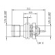 J01013A2286 - Разъём TNC гнездо, пайка, панельный, пайка, изолированный фланец, 75 Ом