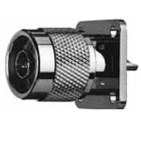 J01020A0032 - Роз'єм N панельний, штекер, паяння, квадратний фланець, 4 отвори, 50 Ом